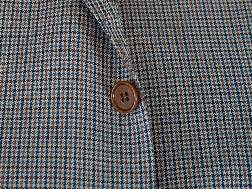 Canali Grey and Brown Check Blazer