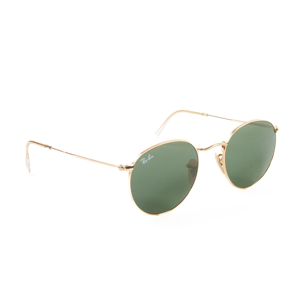 Ray-Ban Gold Rimmed Round Metal Sunglasses