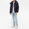 Moncler Blue Brazeau Wool Down Coat