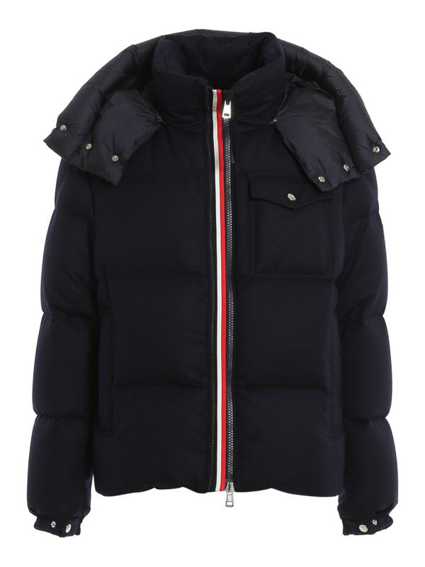 Moncler Blue Brazeau Wool Down Coat