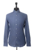 Stenstroms Slate Blue on White Striped Slimline Shirt