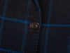 Tagliatore Dark Blue Check Slim Fit Blazer