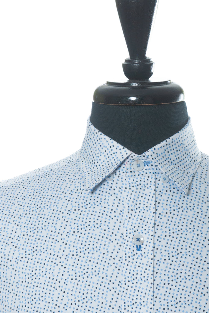 Robert Graham Modern Americana Dotted White Tailored Fit Shirt