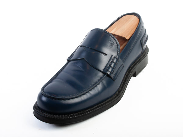 Tod’s Dark Blue Penny Loafers