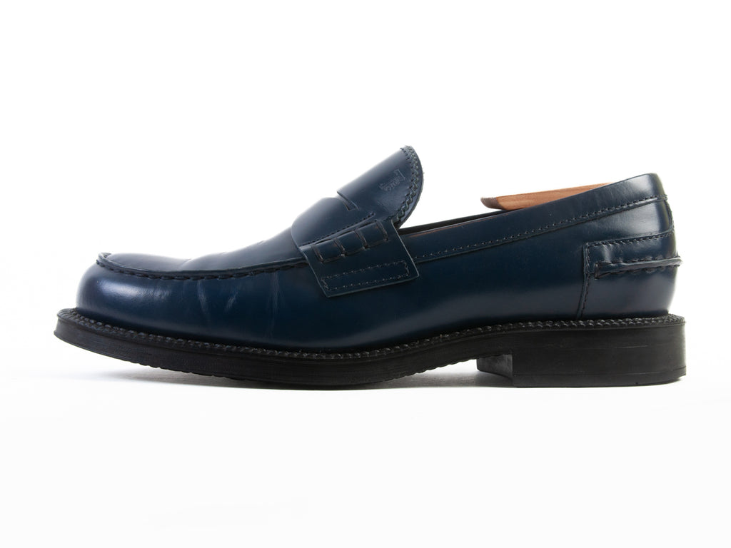 Tod’s Dark Blue Penny Loafers