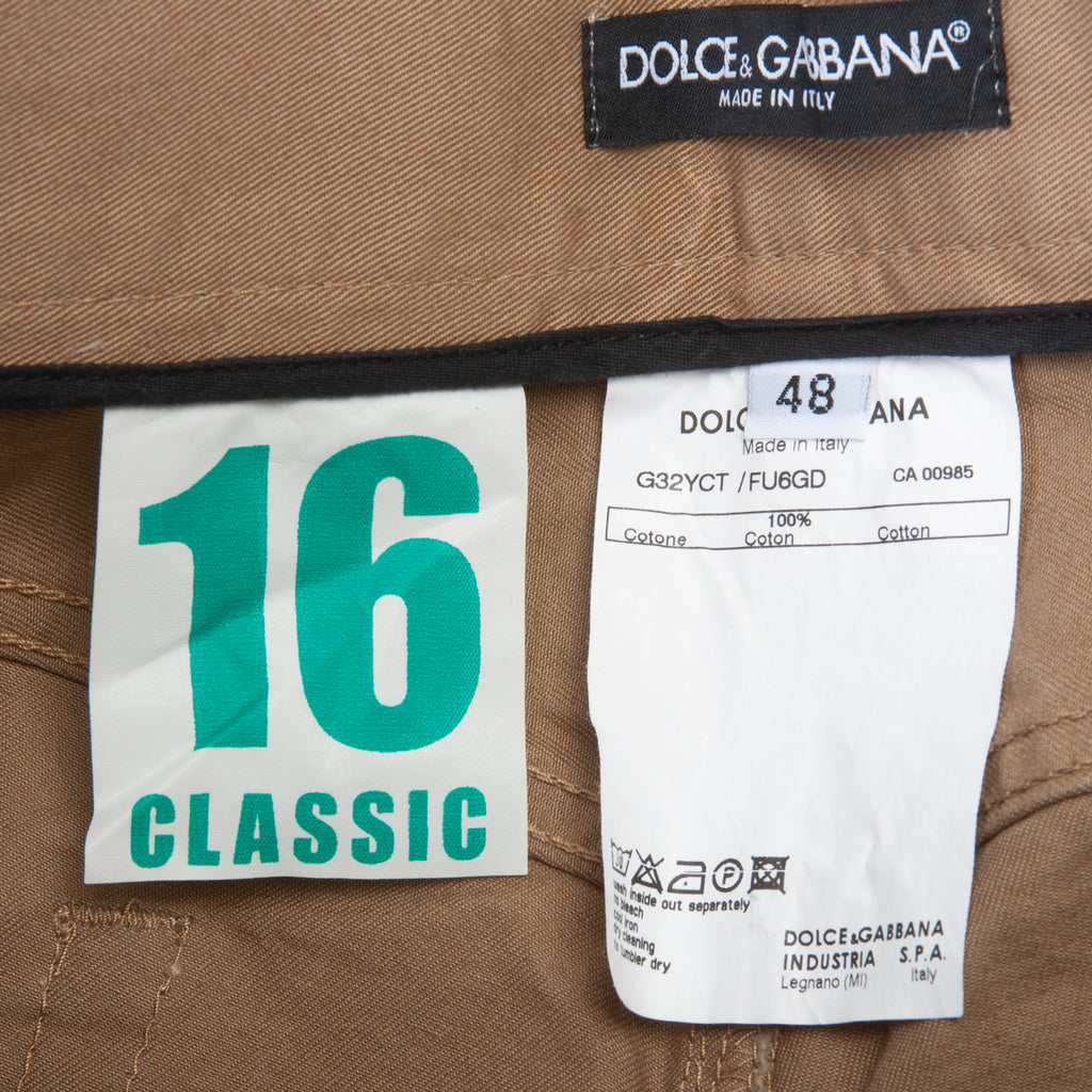 Dolce&Gabbana Brown 16 Classic Fit 5-Pocket Pants