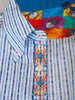 Robert Graham Blue Pattern Stripe Button Down Shirt