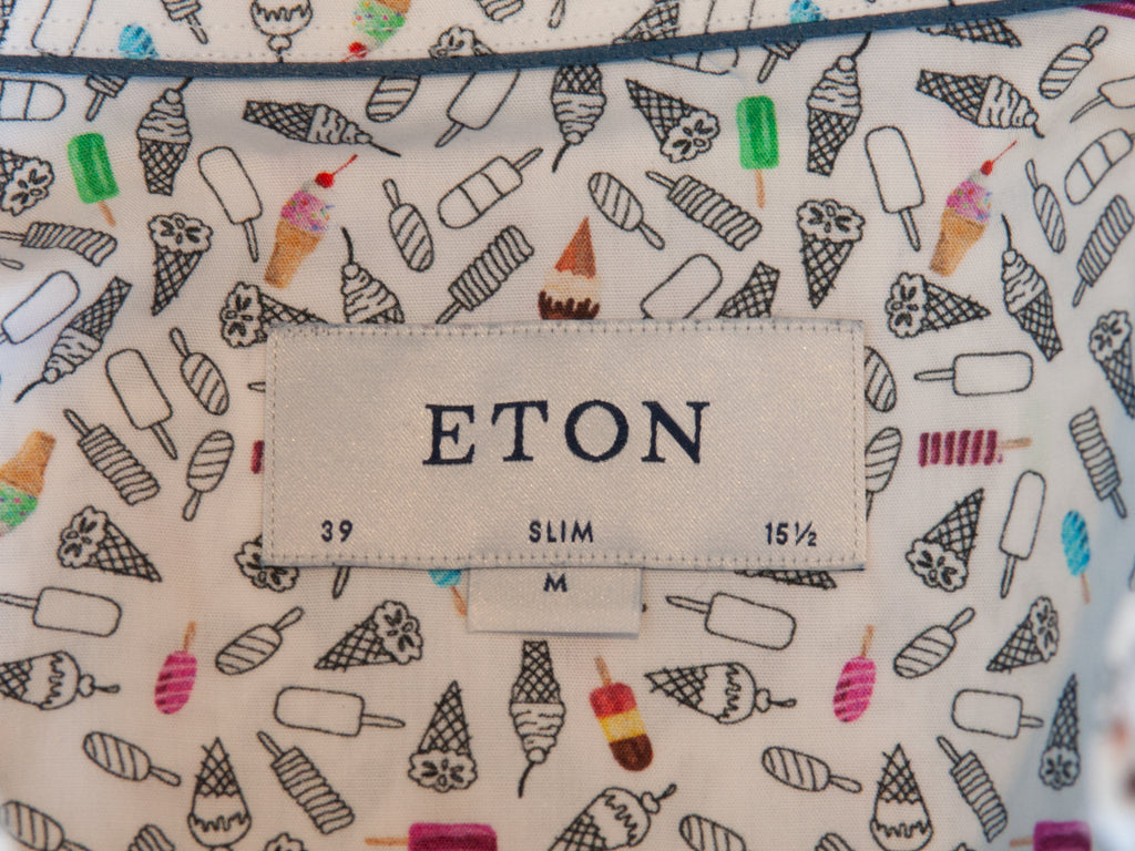 Eton Slim Fit Ice Cream Print Shirt