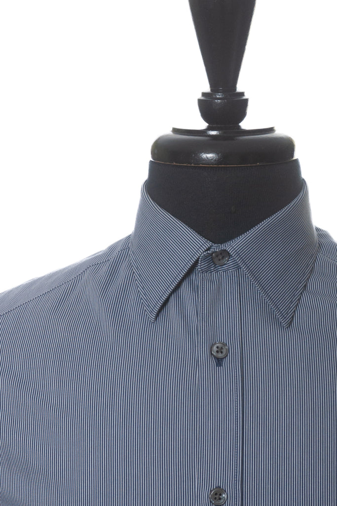 ZZegna Navy on Grey Striped Drop8 Fit Shirt