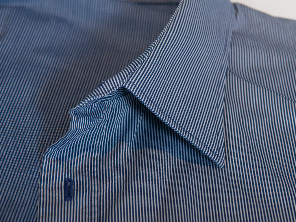 ZZegna Navy on Grey Striped Drop8 Fit Shirt