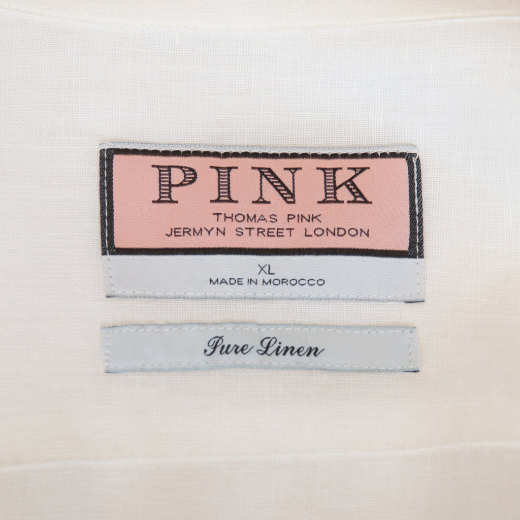 Thomas Pink White Linen Shirt