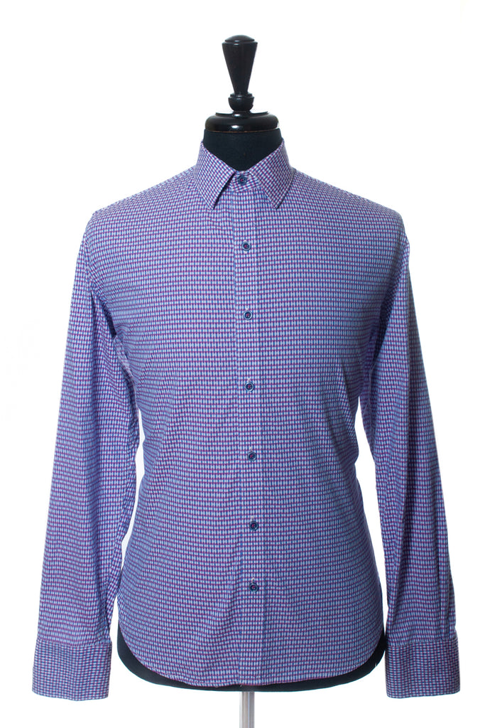 Robert Graham Purple Geo Patterned Classic Fit Shirt