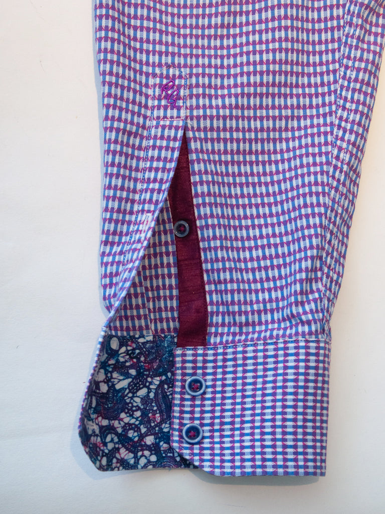 Robert Graham Purple Geo Patterned Classic Fit Shirt