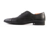 Salvatore Ferragamo Remigio Black Pebble Calf Leather Cap Toe Oxfords