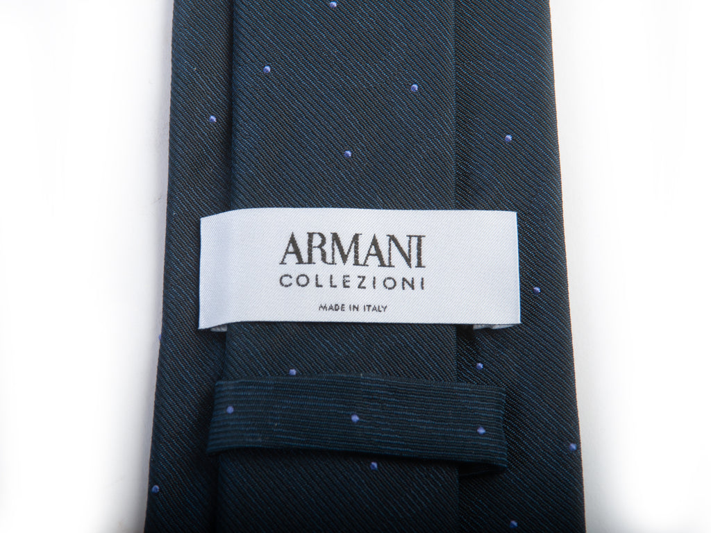 Armani Collezioni Lilac on Navy Blue Polka Dot Tie