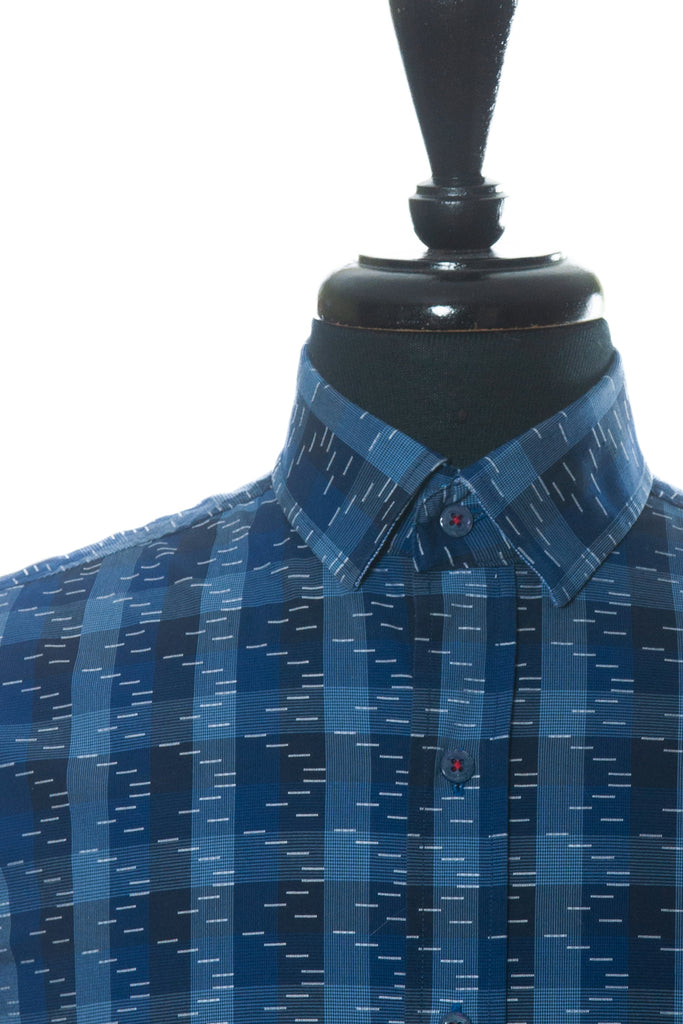 Robert Graham Modern Americana Blue Check Tailored Fit Shirt