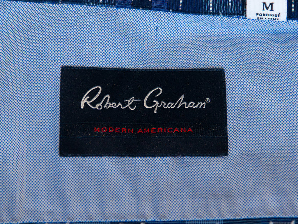 Robert Graham Modern Americana Blue Check Tailored Fit Shirt