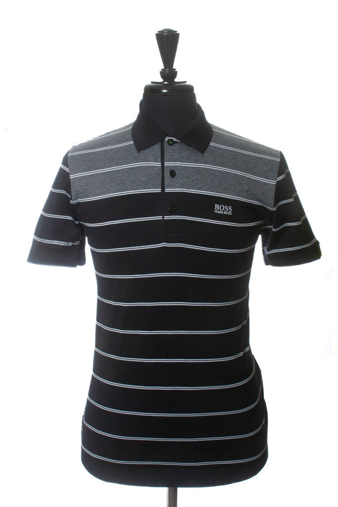 Hugo Boss Black Striped Modern Fit Paddy3 Polo Shirt