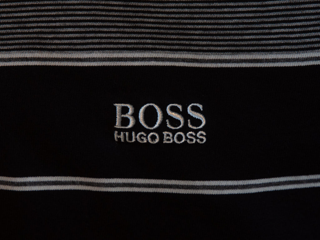 Hugo Boss Black Striped Modern Fit Paddy3 Polo Shirt