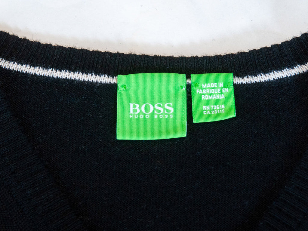 Hugo Boss Black Wool Vlils Sweater Vest