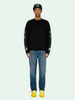 Off-White Black Brushed Mohair Sweater