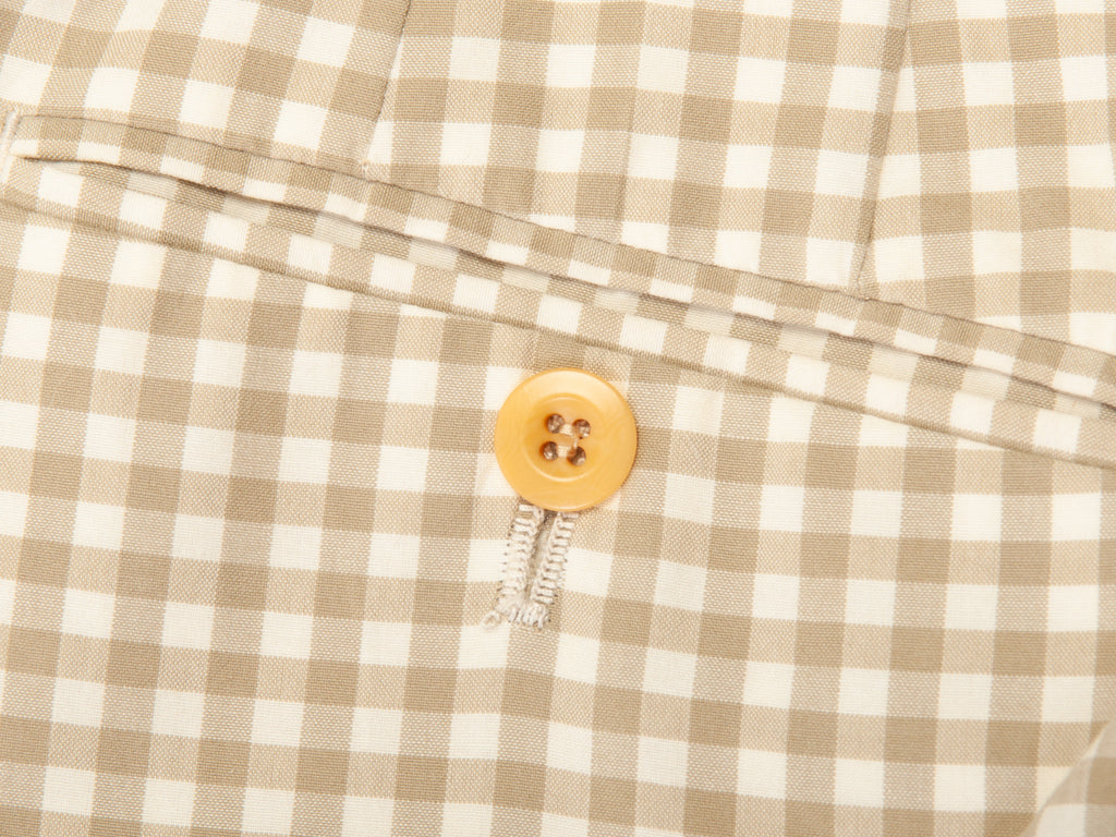 Paul Smith Light Brown Check Cotton Trousers