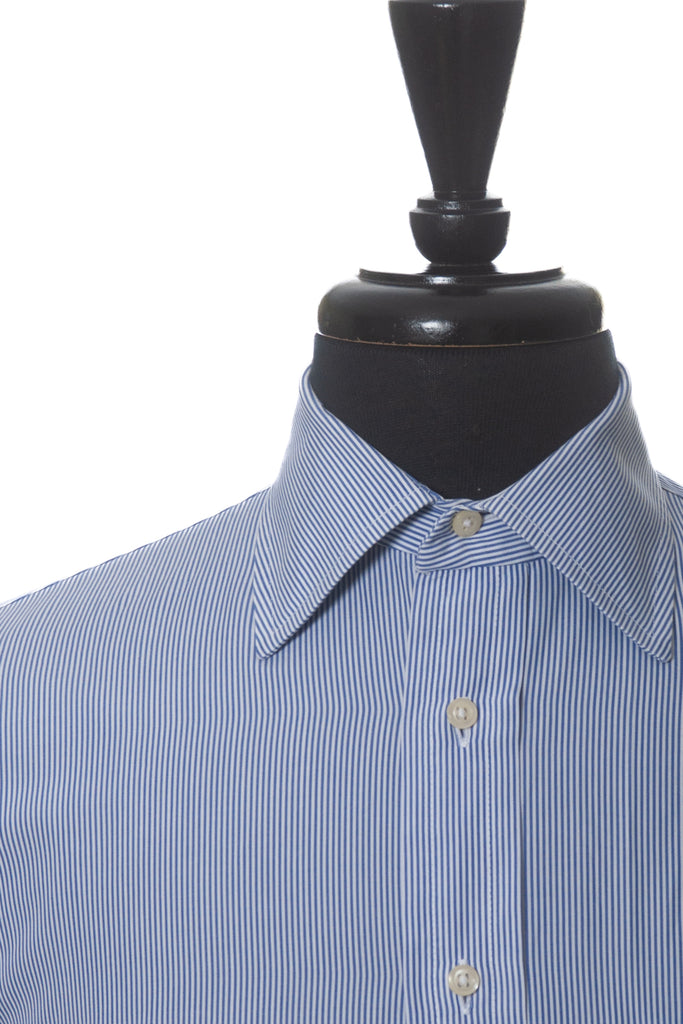 Burberry Blue Striped Classic Fit Striped Shirt