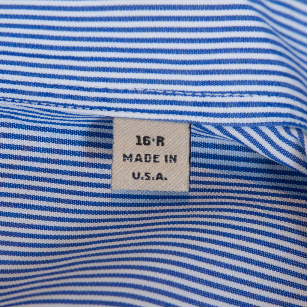 Burberry Blue Striped Classic Fit Striped Shirt