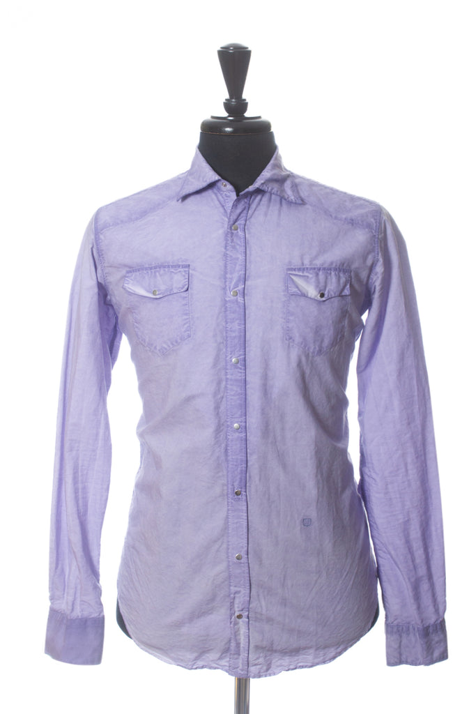 Massimo Alba Purple Dip Dyed Shirt