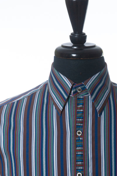 Robert Graham Multi Colored Striped Shirt