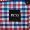 Hugo Boss Red Striped Slim Fit Marco Short Sleeve Shirt