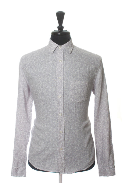 Benson Grey Floral Print Linen Shirt