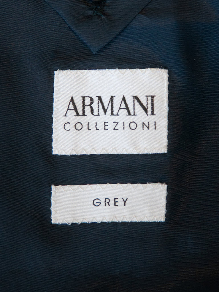 Armani Collezioni Dark Blue Houndstooth Grey Line Blazer