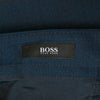 Hugo Boss Dark Blue Check Pleated Ole1 Pants