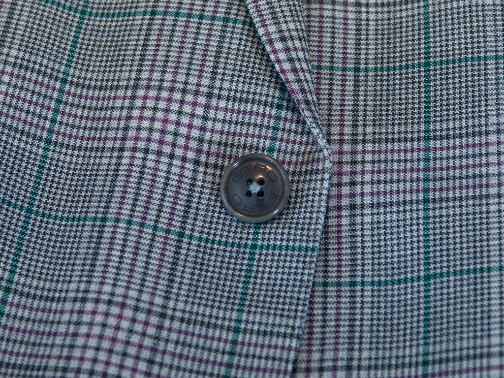 Etro Grey Check Wool Blazer