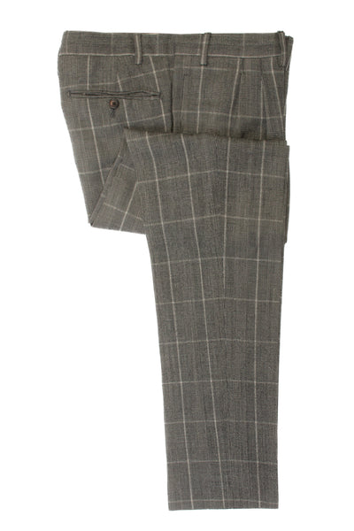 Gabriele Pasini Grey Check Pleated Trousers