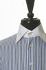 Eton Blue Striped Contrast Collar Contemporary Fit Pinpoint Shirt