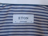 Eton Blue Striped Contrast Collar Contemporary Fit Pinpoint Shirt