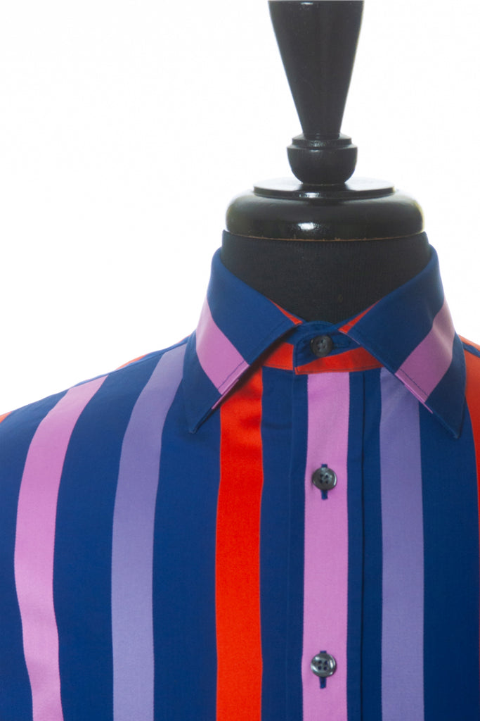 Duchamp Multi Striped Slim Fit Dress Shirt