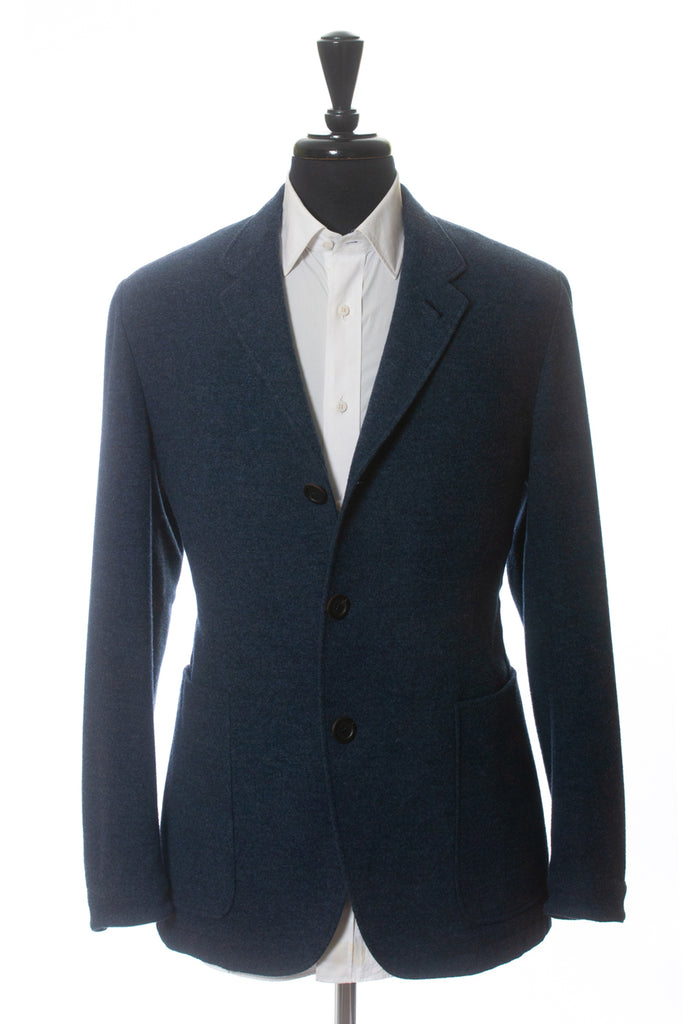 Canali 1934 Dark Blue Flannel Blazer