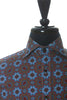 Etro Red Blue and Brown Geometric Print Dress Shirt