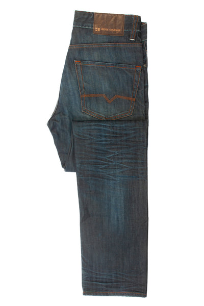 Hugo Boss Moonlight Blue Orange25 Button Fly Jeans