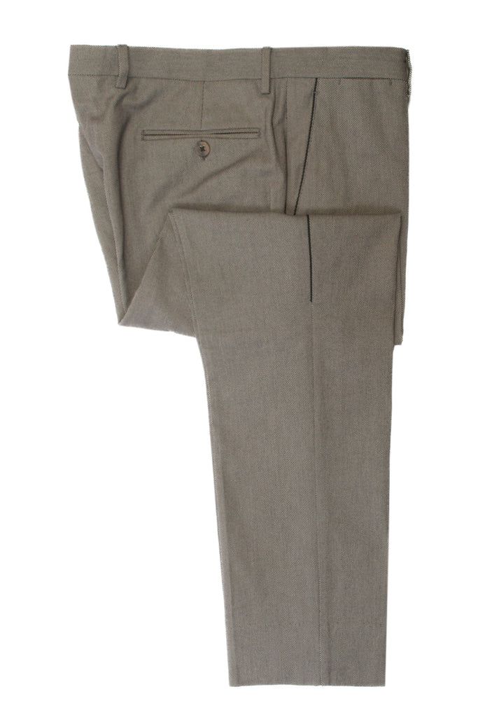 Etro Grey Birdseye Cotton Trousers