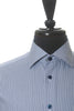 Eton Blue on White Striped Slim Fit Dress Shirt