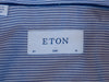 Eton Blue on White Striped Slim Fit Dress Shirt