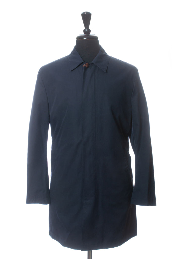 Private White Deep Ocean Blue Ventile Waterproof Trench Coat