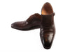 Magnanni Brown Leather and Suede Monk Strap Shoes