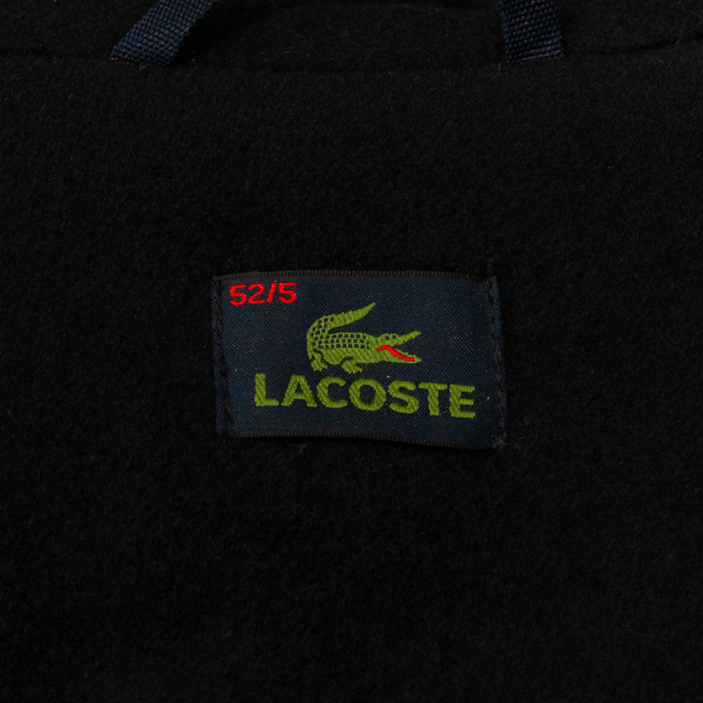 Lacoste Black Wool Blend Overcoat