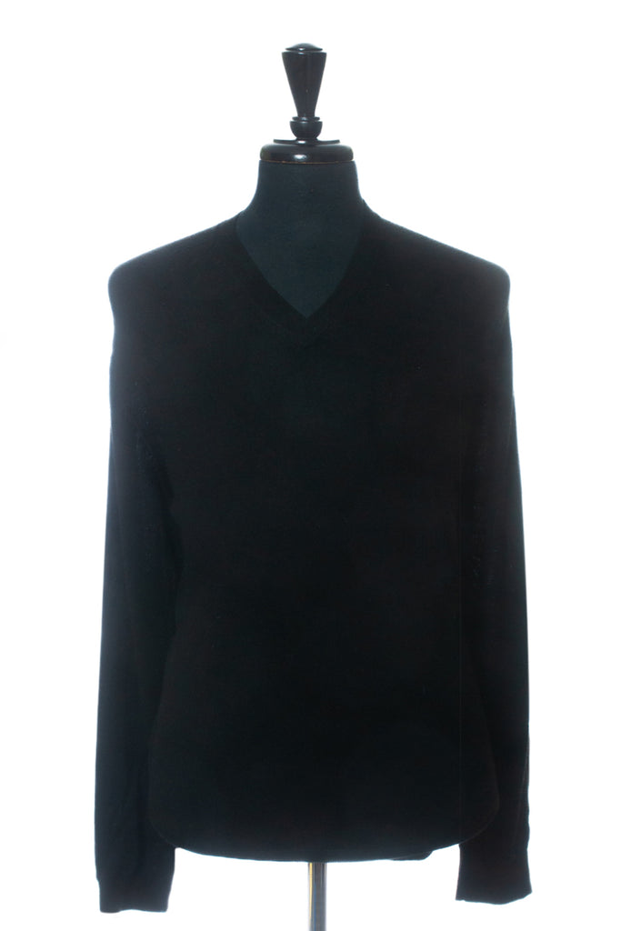 Hugo Boss Blue Wool Arrigo V-Neck Sweater