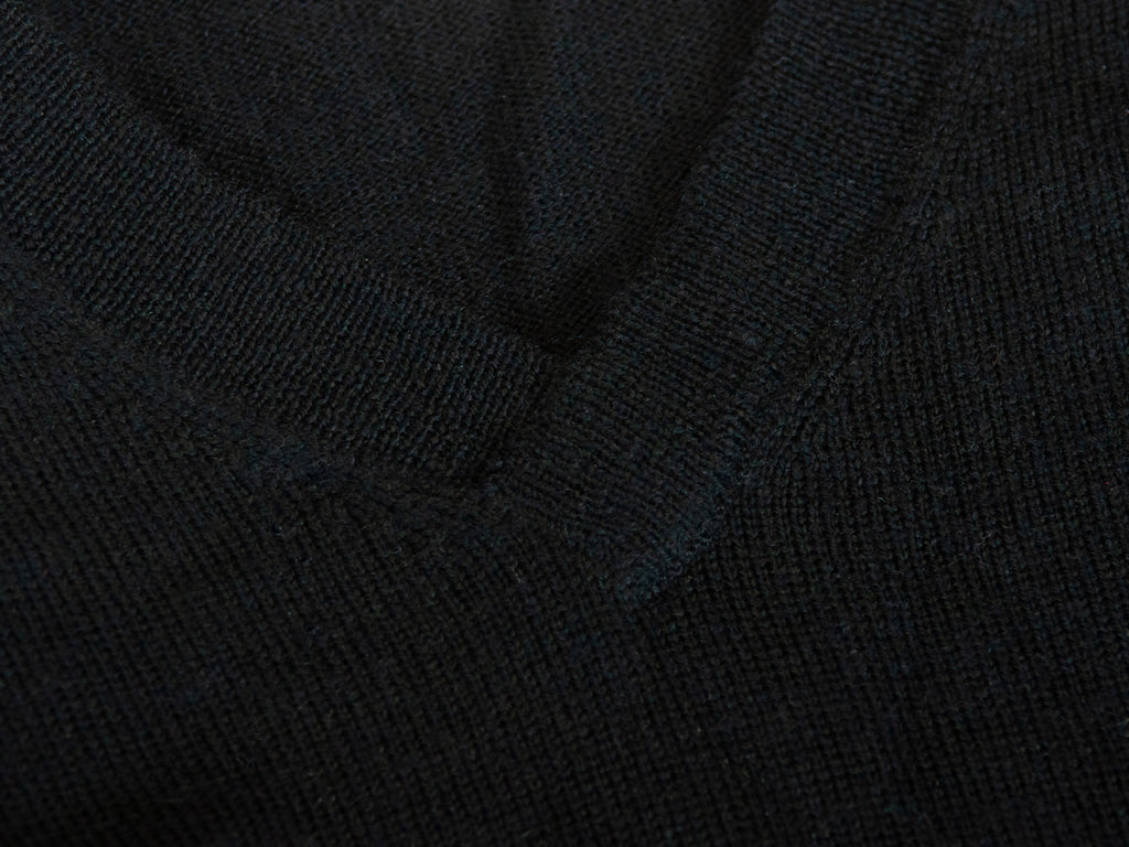 Hugo Boss Blue Wool Arrigo V-Neck Sweater